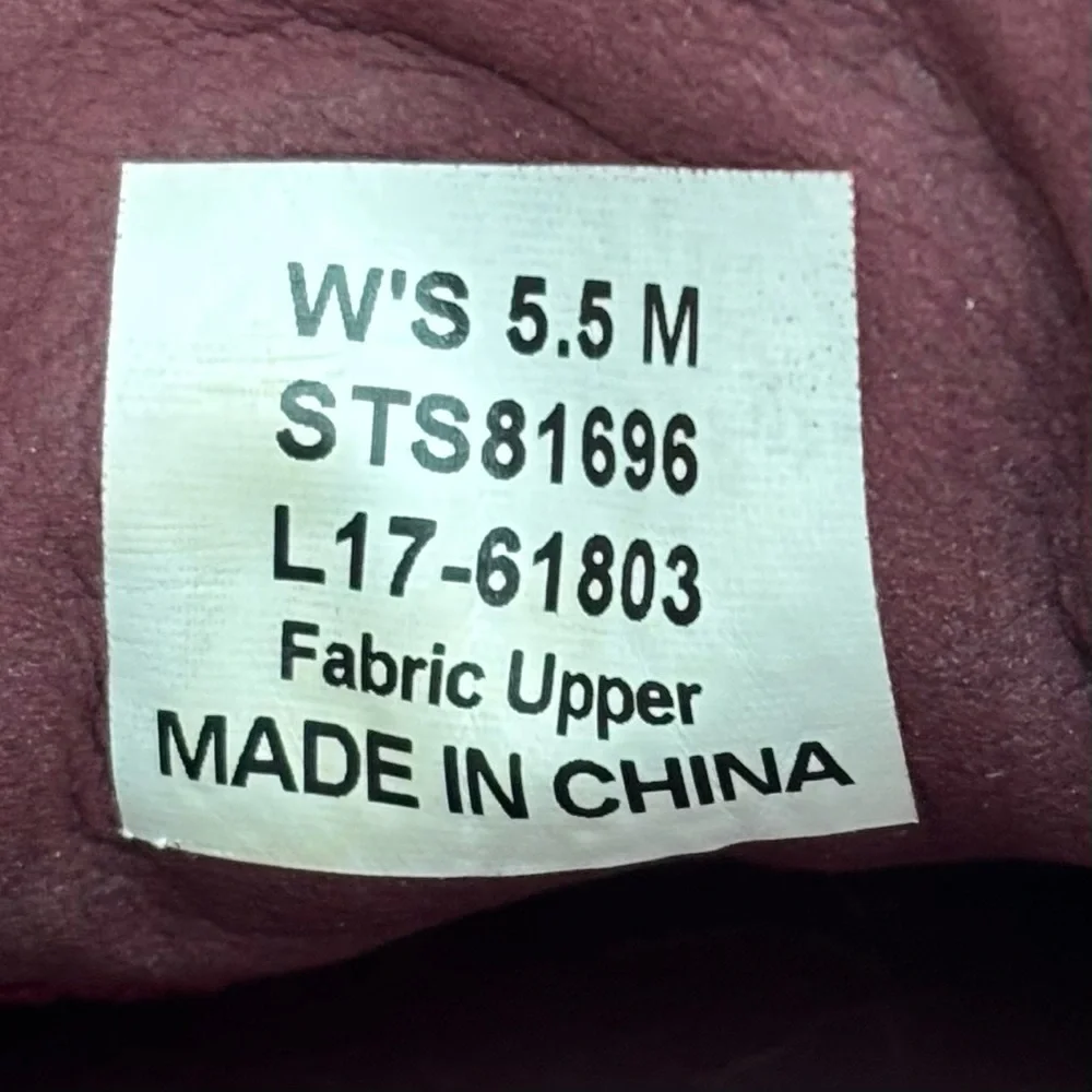 Sperry Top Sider Burgundy Canvas Sneakers